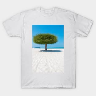 Single tree on tropical beach T-Shirt